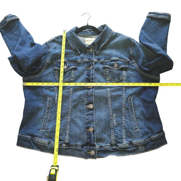 Torrid Denim Jean Jacket Womens Plus Size 3X Blue Button Up Stretch Classic Boho - Picture 6 of 12